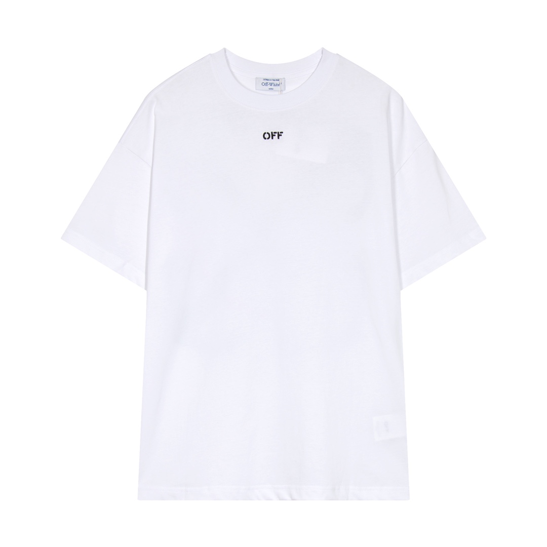 Off-White 24SS 앞뒤 자수 반팔 티셔츠(해외최상급)