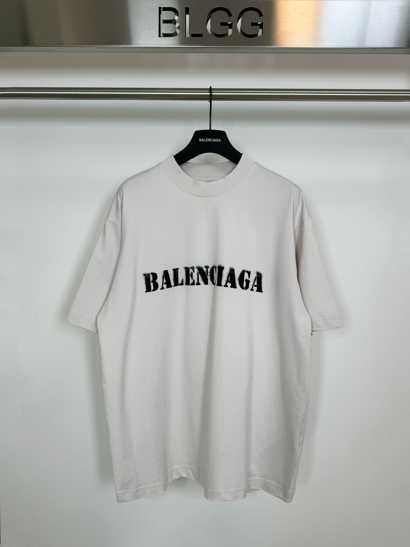 BALENCI*GA 스텐실형 로고 프린트 반팔 티셔츠(해외최상급)